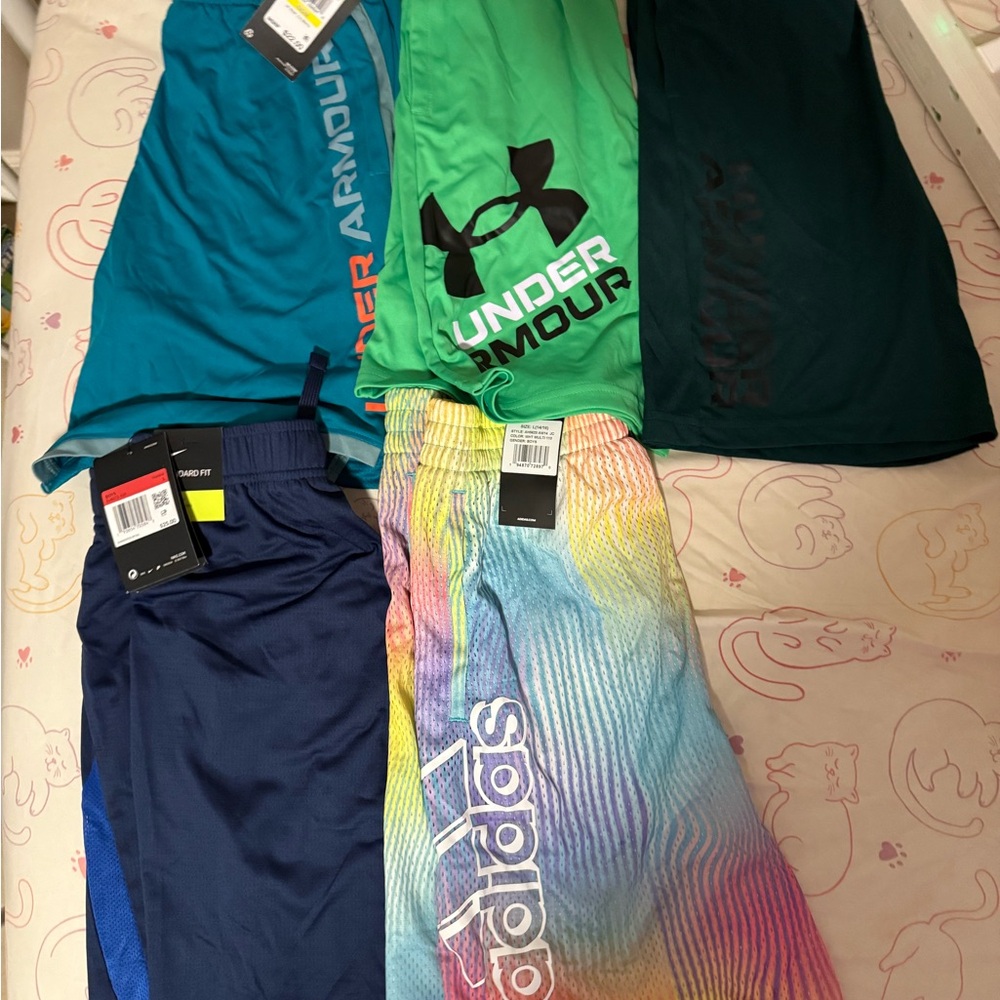 Under Armour and Adidas Athletic Shorts Set